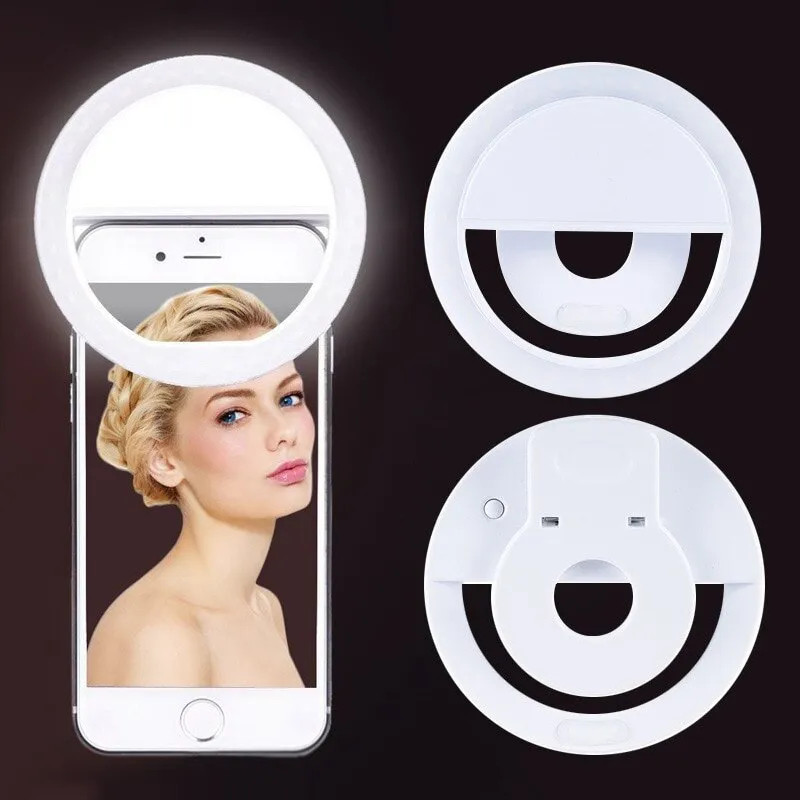Photography Lighting Continuous - USB Rechargeable LED Selfie Ring Light