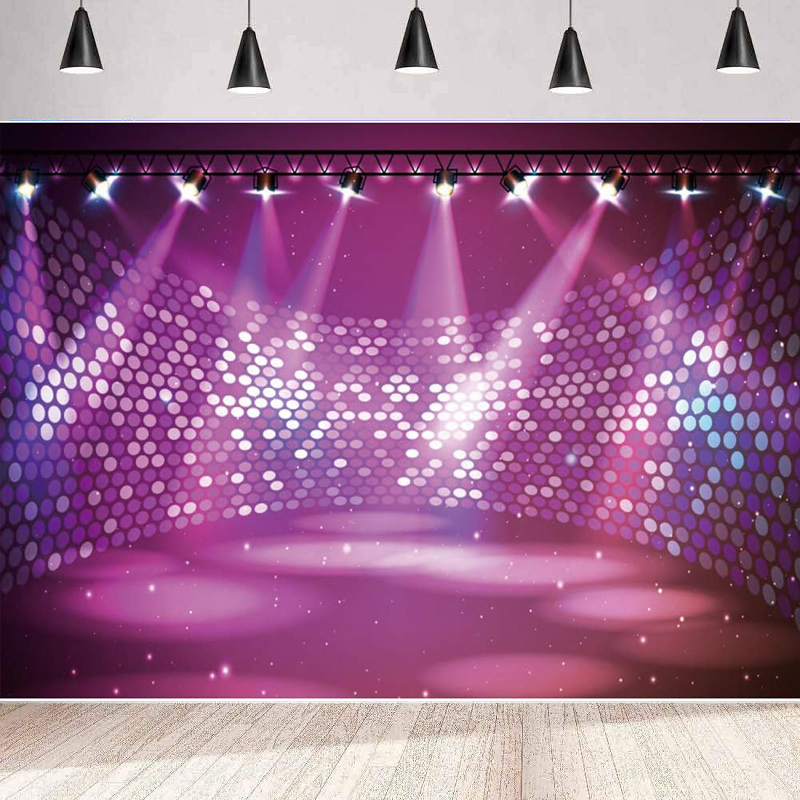 Lighting Effect In Photography - Photography Backdrop Fuchsia Spotlight Dance Floor