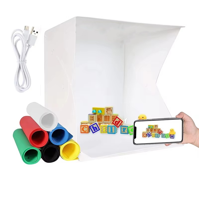 Macro Photography Lighting Kit - Folding Lightbox Portable Photography LED Photo