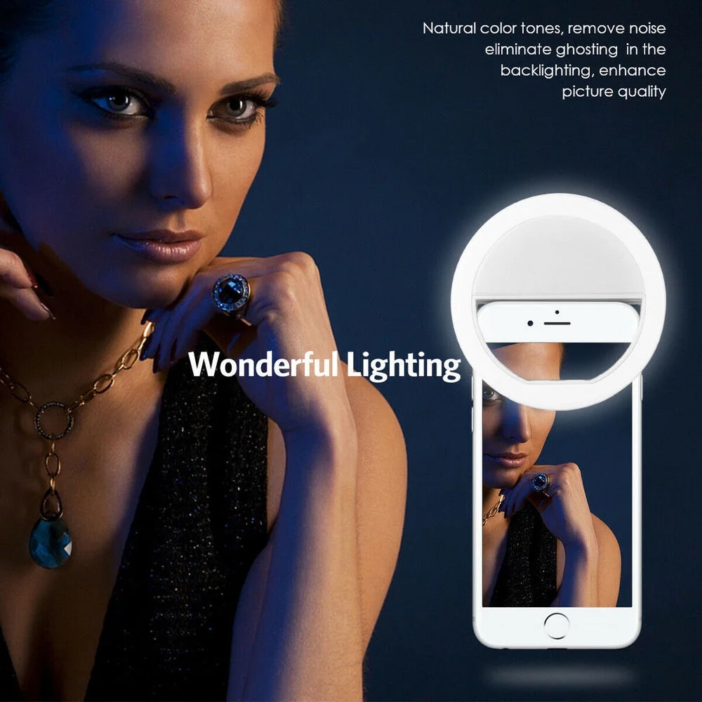 USB Rechargeable LED Selfie Ri - Photography Lighting Continuous 评论和价格