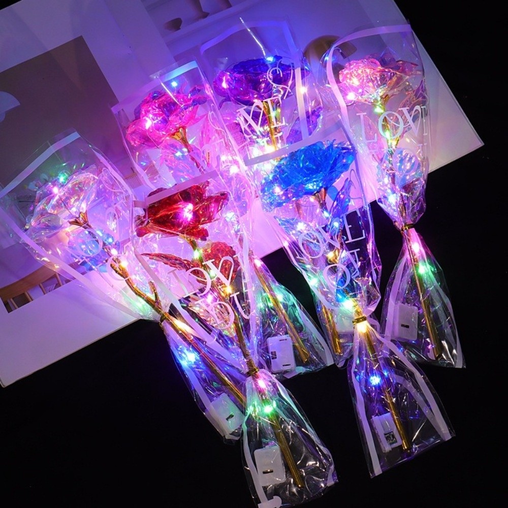 Glowing Gold Foil Rose Flower  - Photography Artificial Lighting 评论和价格