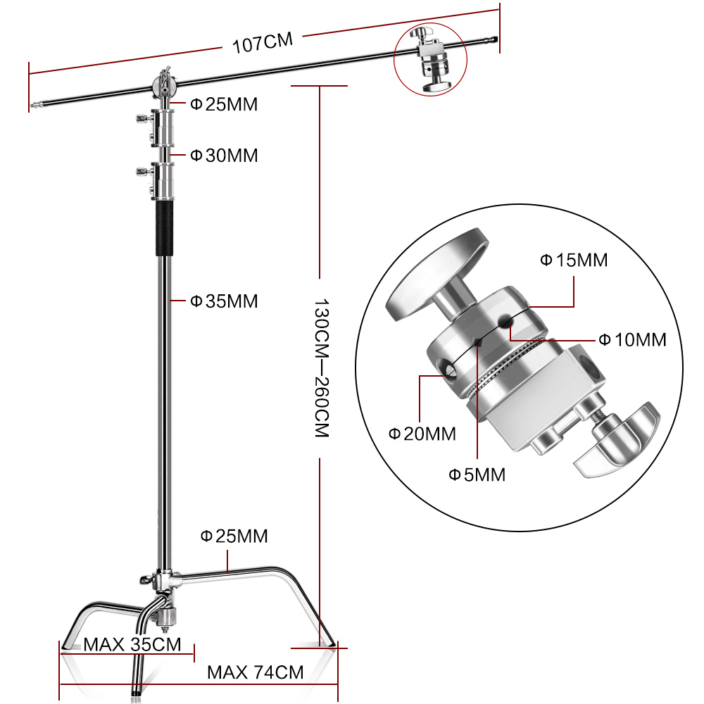 C-Stand Photography Stand Stai - Boom Arm Stand 评论和价格
