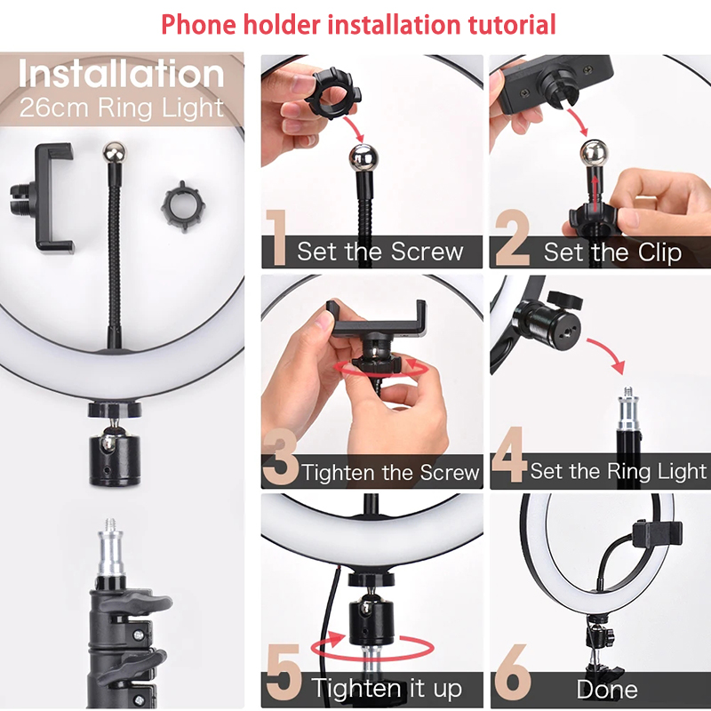 Video Light 16/26/33cm Selfie  - Photography Lighting Continuous 评论和价格