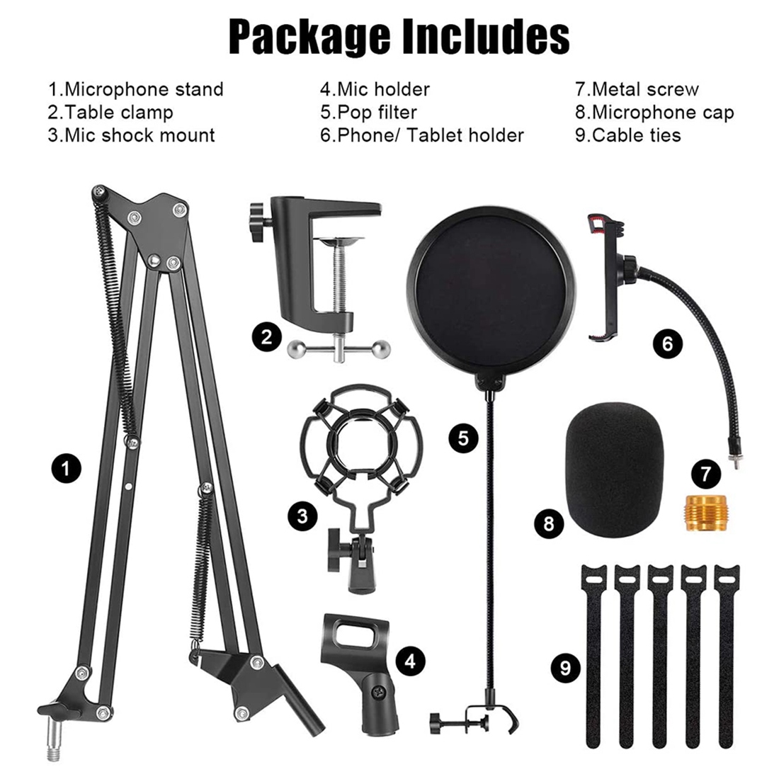 NALFI-Microphone Stand,Adjusta - Boom Arm Stand 评论和价格