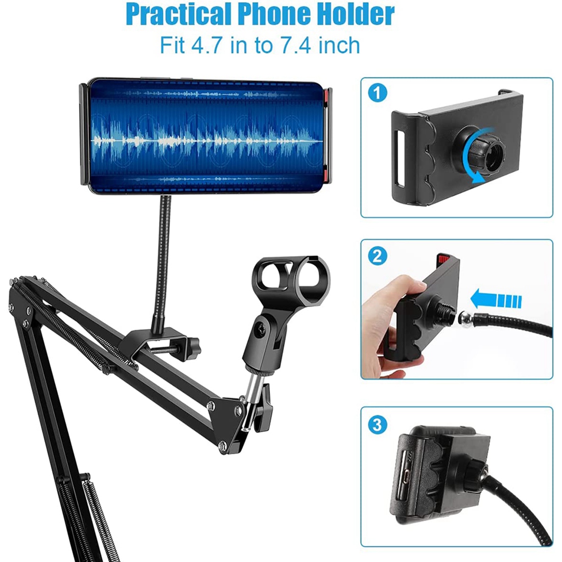 NALFI-Microphone Stand,Adjusta - Boom Arm Stand 评论和价格