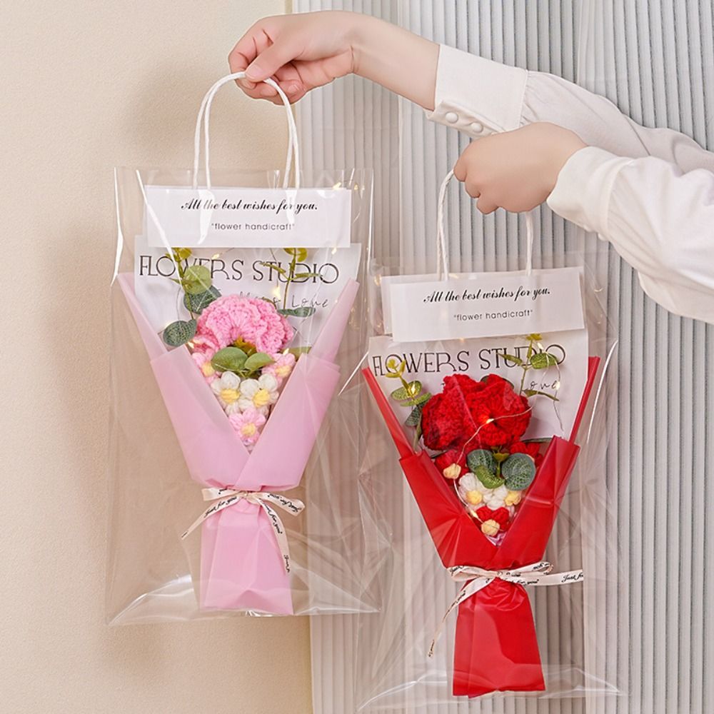 Knitted Crochet Flowers Bouque - Photography Artificial Lighting 评论和价格